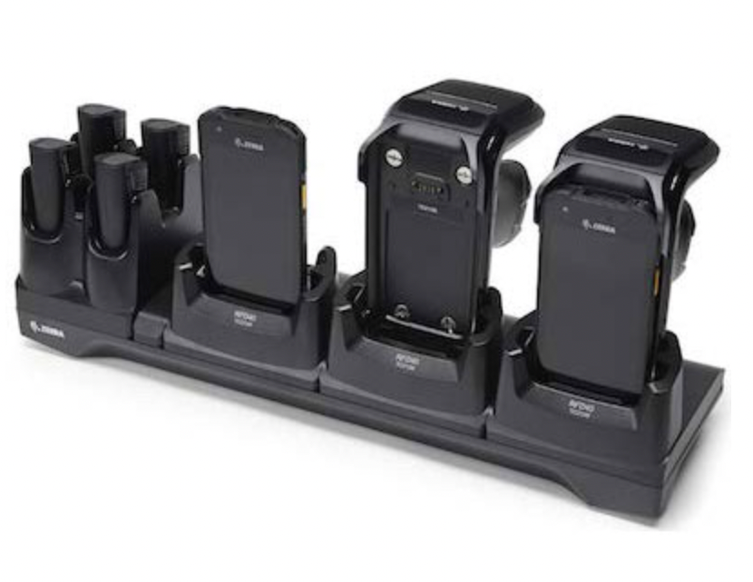 zebra rfd40 3 slot battery charger with mobile computer